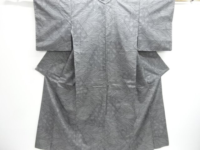JAPANESE KIMONO / HITOE TSUMUGI / WOVEN ABSTRACT PATTERN 